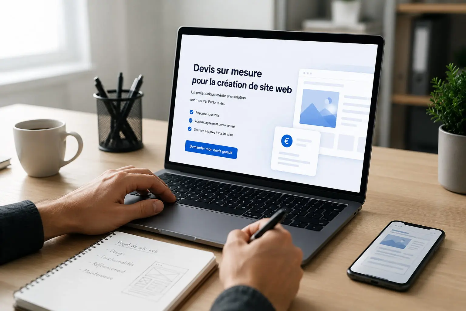 Création de site web sur-mesure pour artisan, devis gratuit ClickAtout
